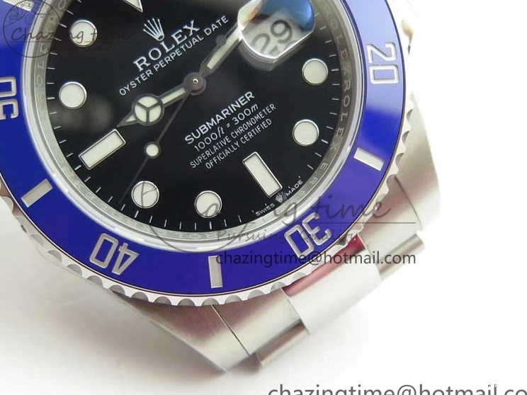 LB Dial EWF SS Bracelet Black A3235 Submariner on 41mm 126619 Ceramic Blue 0421